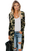 Print Colorblock Long Cardigan